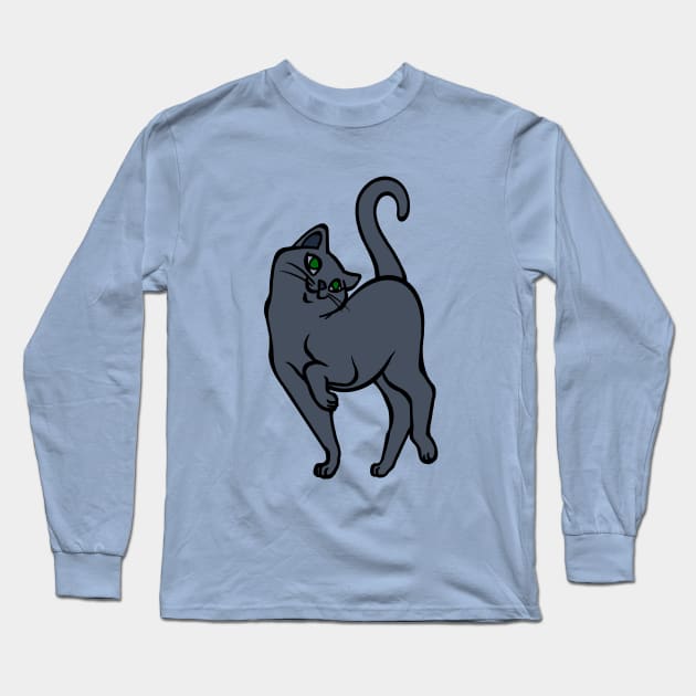 Begging for Pettings-- Russian Blue Style Long Sleeve T-Shirt by RJKpoyp